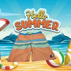 Laguna Boy's Stripe Swim Trunks